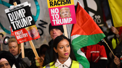 Contra la OTAN y contra Trump, decenas de miles en las calles de Londres