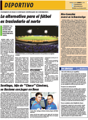 La alternativa para el fútbol es trasladarlo al norte