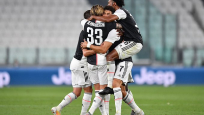 Juventus venció 2 a 0 a la Sampdoria y se aseguró su noveno Scudetto consecutivo