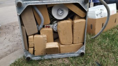 Lavado de droga: llevaba 48 panes de marihuana en un lavarropas