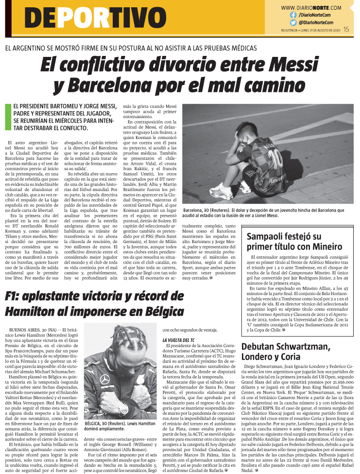 El conflictivo divorcio entre Messi y Barcelona por el mal camino