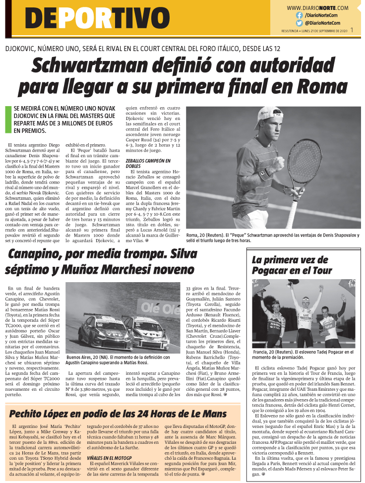 Schwartzman definió con autoridad para llegar a su primera final en Roma