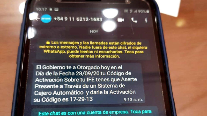 ANSES alerta por nueva estafa telefónica con el IFE como gancho