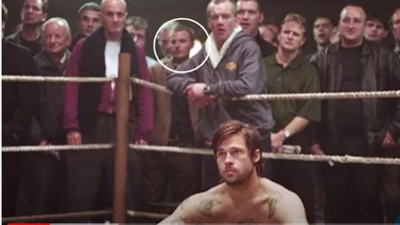 Drew Goodall en la película en donde tuvo una mínima participación junto a Brad Pitt.jfif