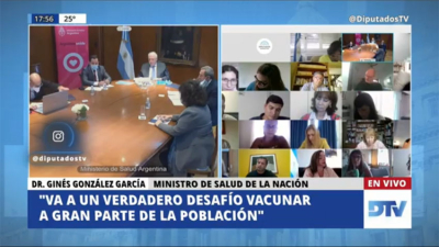 Diputados: Ginés junto a Massa informan las etapas de la campaña de vacunación