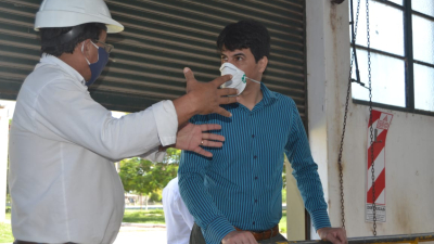 Fabián Ríos recorrió la planta potabilizadora de Sameep y constató la provisión de agua en toda la red