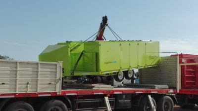 Planta de reciclado de Charata: arribaron nuevas máquinas
