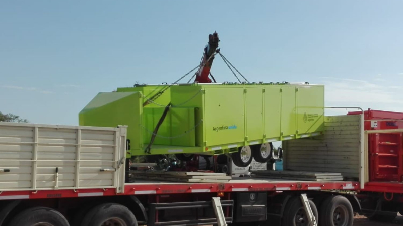 Planta de reciclado de Charata: arribaron nuevas máquinas