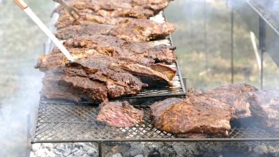 Le carnearon seis terneros e hicieron el asado en el mismo campo