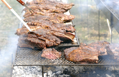 Le carnearon seis terneros e hicieron el asado en el mismo campo