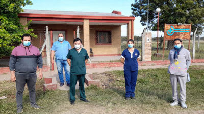 Operativo de vacunación en Pampa Grande