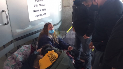 Caso Josué Lagos: el reencuentro entre policías y sus familiares en el primer día de acampe