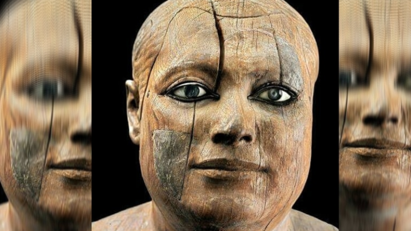 La sorprendente estatua egipcia de 4500 años hecha en madera y con ojos de cristal de roca