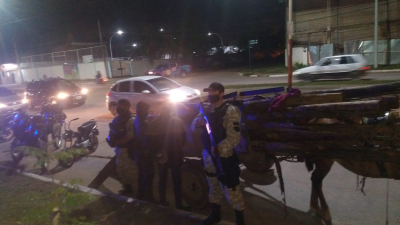 Maltrato animal: dos demorados por hurtar 30 postes de luz que llevaban en un carro tirado por una yegua embarazada