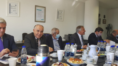 El procurador Jorge Canteros con ministros nacionales