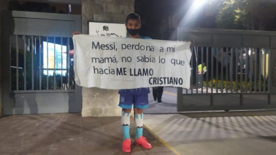 Un nene le pidió perdón a Messi por llamarse Cristiano