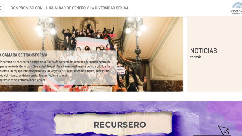 La Cámara de Diputados lanza un portal con información legislativa de género
