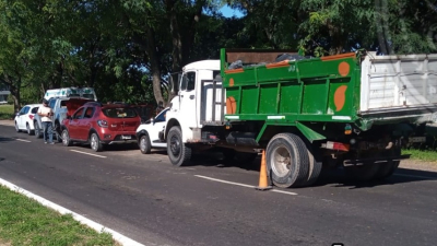 Choque en cadena en la avenida Sarmiento