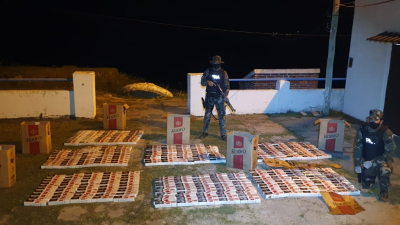 Prefectura incautó 350 cartones de cigarrillos en la costa del río Paraguay