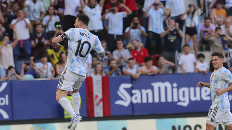 Messi goleó a Estonia