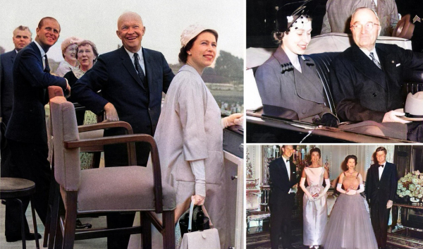 Junto a Eisenhower, junto a Truman, junto a Kennedy. Desde su trono, Isabel II vio pasar a 14 presidentes estadounidenses, 15 primeros ministros británicos y seis papas. Su reinado
transcurrió a lo largo 70 tumultuosos años.