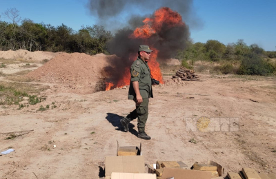 Incineraron más de 700 kilos de droga decomisados en el Chaco