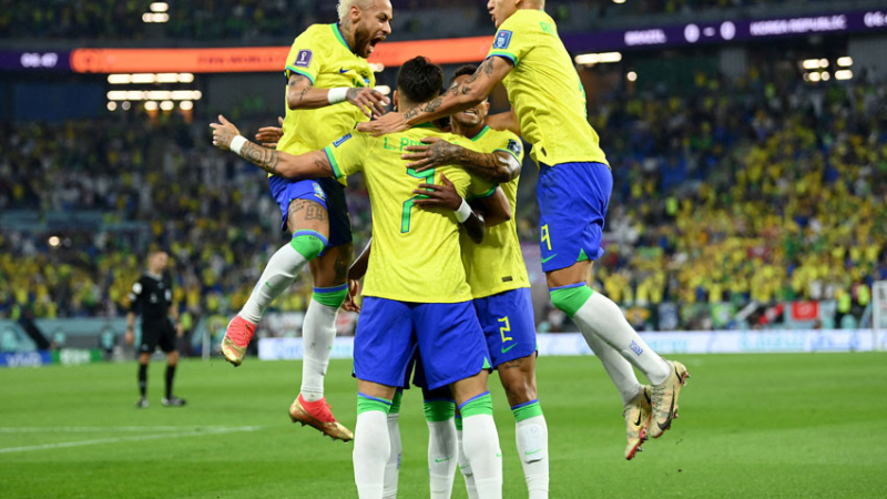 Brasil goleó a Corea del Sur y se enfrentará con Croacia en cuartos de final