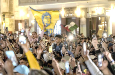 Banderazo argentino, un ritual en Doha antes de cada partido