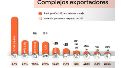 En 2022 crecieron exportaciones del complejo petrolero, impulsado por Vaca Muerta 