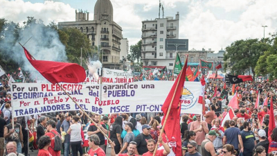Paro general en Uruguay en rechazo a reforma jubilatoria