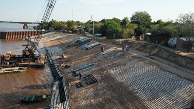 Está casi terminada la primera parte de las defensas en el barrio San Pedro Pescador
