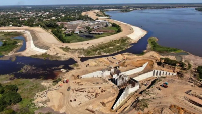 Las defensas costeras de la ciudad de Pilar, casi finalizadas
