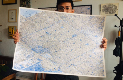 Abraham Gómez, el joven que dibuja mapas a mano alzada y es furor en redes sociales