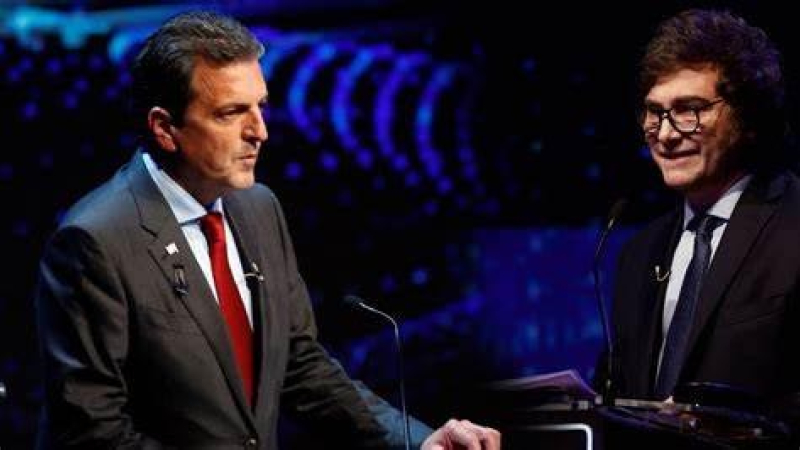 Se sortearon los roles para el debate presidencial entre Massa y Milei