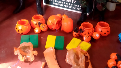 Salta: descubren más de seis kilos de cocaína dentro de calabazas Halloween