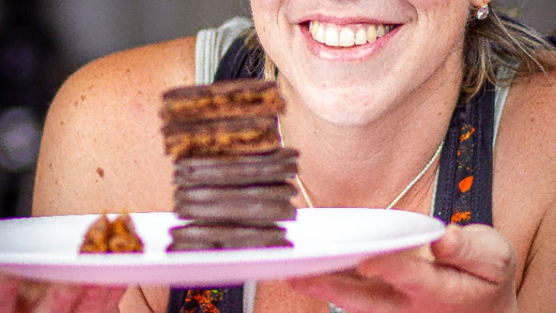 Mejor alfajor de dulce de leche con baño negro