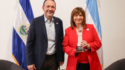 Bullrich se reunió con el ministro de Seguridad de Bukele