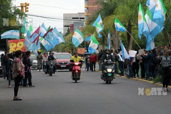 En Resistencia también marcharon "en contra del ajuste"