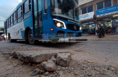 Se empieza a evidenciar el deterioro de calles por donde pasan colectivos