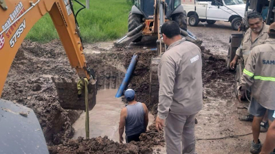 Sameep finalizó la reparación de una cañería en la Zona Sur de Resistencia