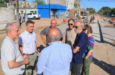 Nikisch recorrió junto a Zdero las obras de la avenida 9 de julio