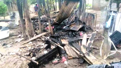 Familia quitilipense perdió todo tras el incendio de su vivienda