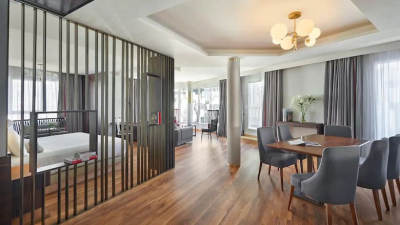 El hotel de lujo donde se aloja el Presidente