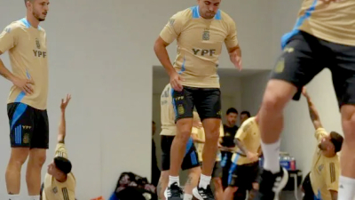 La Selección Argentina se entrenó en el hotel por un fuerte temporal