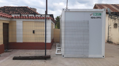 Instalaron un contáiner sanitario para pasajeros del Chaco