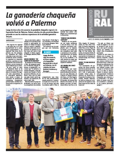 La ganadería chaqueña volvió a Palermo
