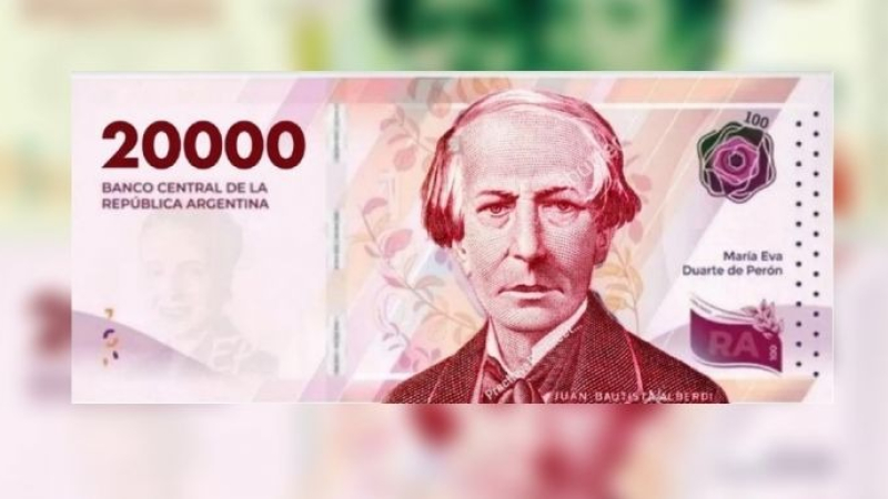 Hay fecha para que comience a circular el billete de 20.000 