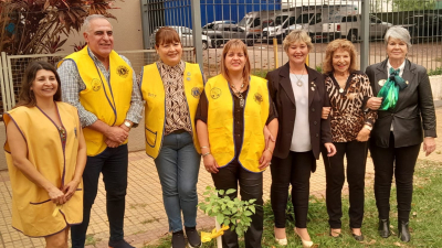 Club de Leones: donaron marcos de anteojos para una campaña de salud visual y juraron nuevos socios
