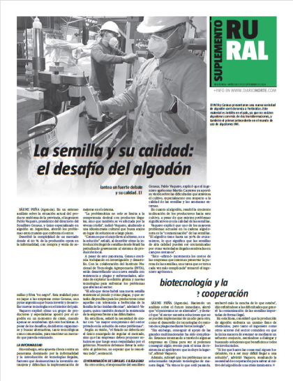 La semilla y su calidad: el desafío del algodón