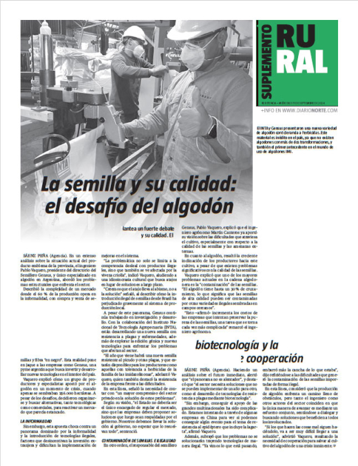La semilla y su calidad: el desafío del algodón
